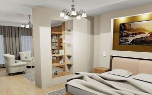 Дизайн спальни гостиной