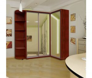 Угловая модель с раздвижными дверками