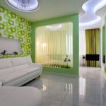 Декоративная гипсокартонная перегородка в спальне