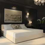 Дизайн интерьера спальни в темных черных цветах