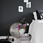 Интерьер спальни в черном цвете