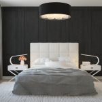 Интерьер спальни в серых тонах