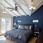 Интерьер синей спальни