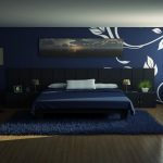Насыщенный синий цвет для интерьера спальни