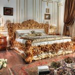 Оформление красивого стиля ампир в спальне