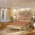Правильно оформленный стиль ампир в спальне