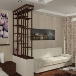 Созданное зонирование в спальне