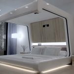Спальня в практичном стиле хай-тек