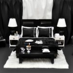 Уютная спальня в черном цвете