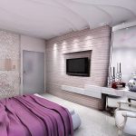 Яркий интерьер стиля хай-тек в спальне