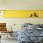 Желтые цвета в дизайне спальни