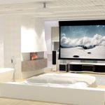 Домашний кинотеатр в спальне