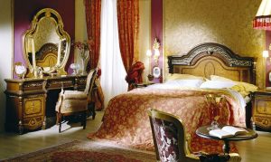 Богатый стиль интьерьера спальни ренессанс