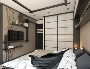 Черты японского стиля в спальне