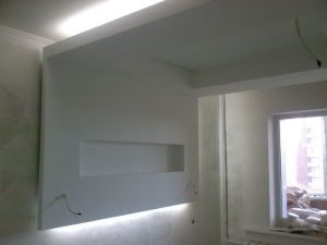 Делаем гипсокартонный короб под телевизор