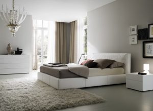 Дизайн большой белой спальни