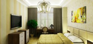 Где поставить телевизора в спальной комнате