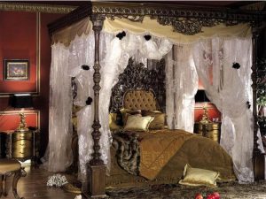 Характерные черты для офорлмения спальной комнаты в стиле барокко