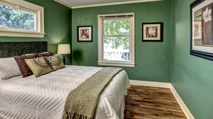 Хвойный зеленый цвет для дизайна спальни