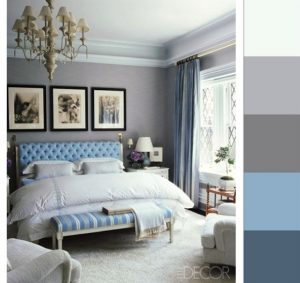 Идея декора спальни в серой палитре