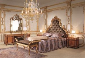 Идея для создания спальни в стиле интерьера барокко