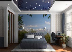 Как создать светлую синюю спальню
