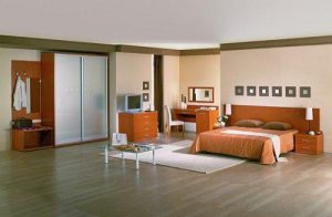 Ламинат в спальне