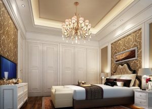 Люстра для классического стиля интерьера спальни