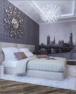 Необычный вариант люстры для спальни