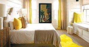 Обустройство спальни в желтых тонах
