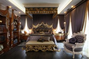 Оформление спальни барокко