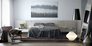 Оформляем интерьер спальни с использованием серого цвета