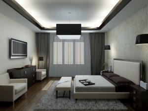 Освещение в спальне комбинированного типа