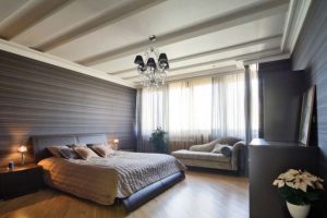 Привлекательный интерьер спальни, выполненный в стиле модерн