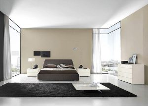 Просторная спальня в стиле хай-тек