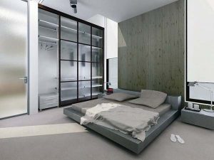 Серый цвет для современного дизайна спальни