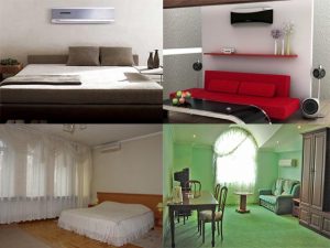 Современная система кондиционирования в спальне