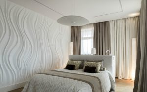 Спальня оформленная в белом цвете