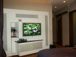 Спальня с использованием современной музыкальной системой