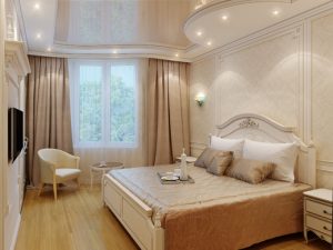 Спальня в квартире, созданная в стиле ампир