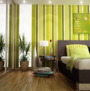 Спальня в зеленых тонах