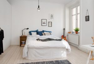 Спальня, выполненная в скандинавском стиле