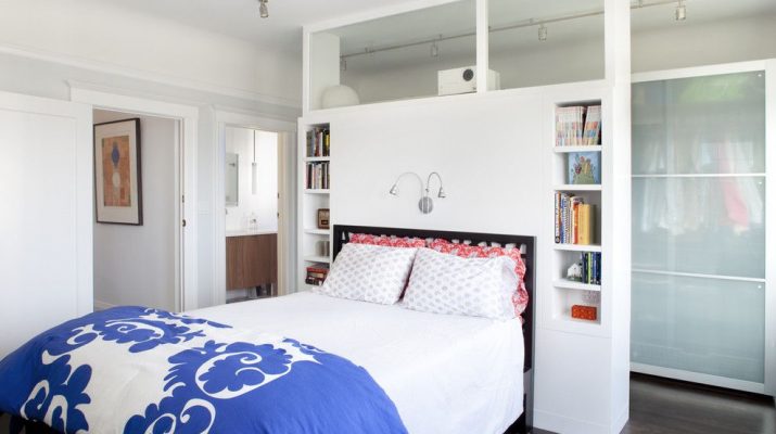 Стеллаж-перегородка для спальни