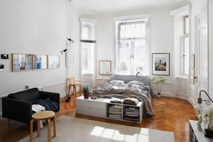 Светлый скандинавский стиль для спальни