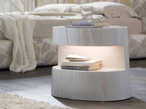 Тумба с подвсветкой для современной спальни