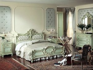 Утонченная спальня, выдеражання в стиле барокко