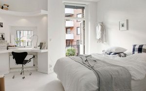 Уютная спальня в скандинавском стиле