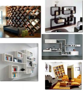 Варианты полок для обустройства спальни