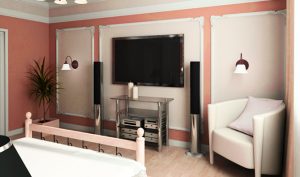 Выбор места для установки телевизора в спальне