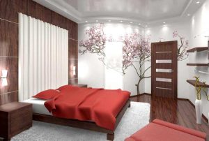 Японский интерьер спальни